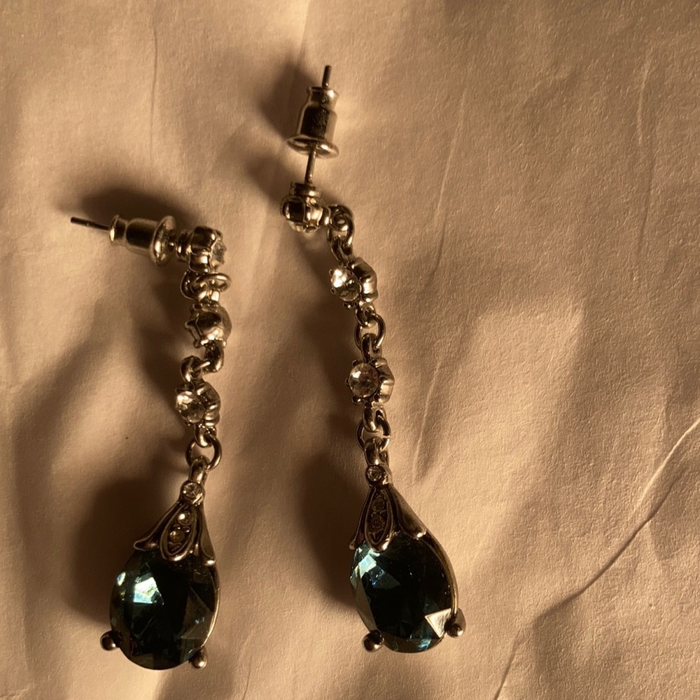Blue drop high end costume jewelry